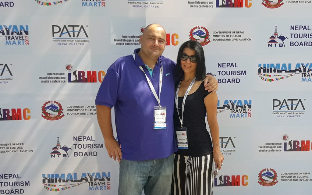 Michelle and Nikki at the ITBMC - Himalayan Travel Mart