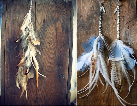Etsy Finds feather earrings