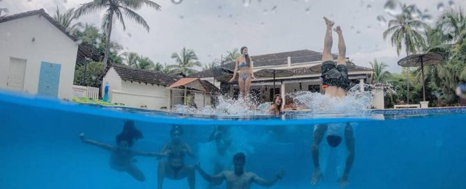 Goa Jumping In Swimming Pool Villa Alina