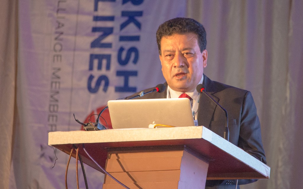 Mr. Suman Pandey, Chairman of the Pata Nepal Chapter and organiser of the Himalayan Travel Mart