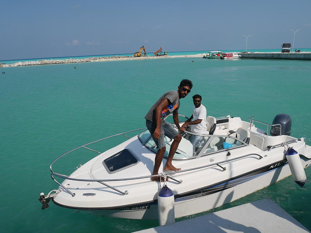 speed boat, Mirian Sky Hotel, Gaafaru, Maldives