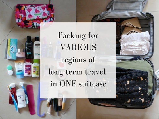 Packing for Various Regions of Long-term Travel in One Suitcase