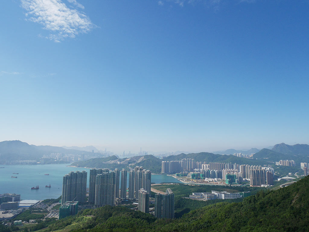 view of kowloon and hong kong island from high junk peak trail, Hong Kong